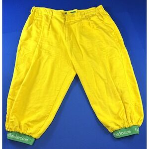 Golf Knickers Com Pleated Pants Mens Size 42 Yellow Retro The Par 4 Collection